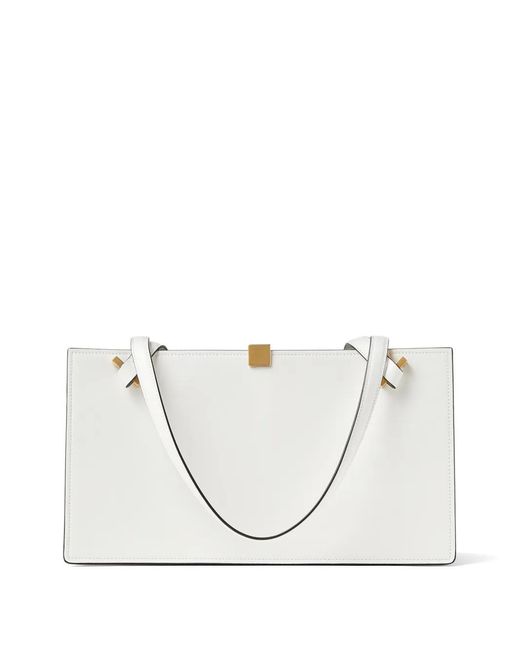 Versace White Severine Leather Tote Bag