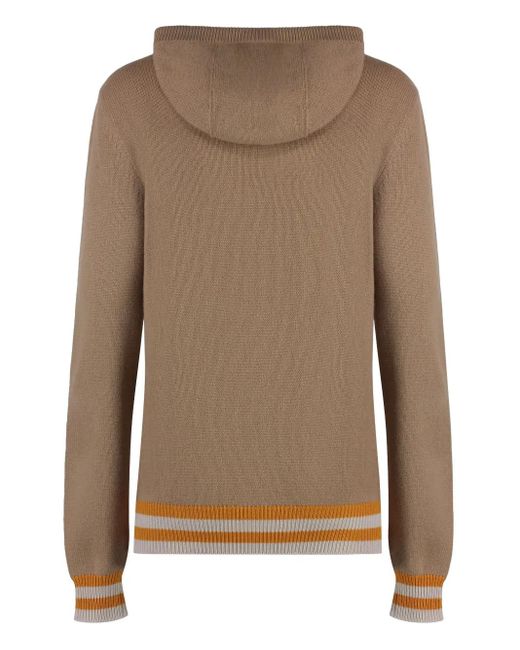 Malo Brown Cashmere Hoodie