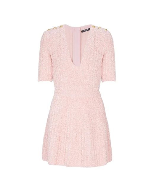 Balmain Pink Mini Dress