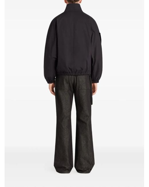 Courreges Blue Zip-Up Bomber Jacket