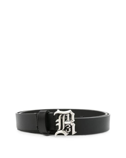 R13 White Logo-Plaque Leather Belt