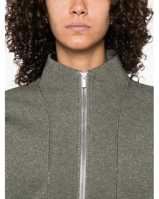 Felpa Con Zip di Peserico in Green