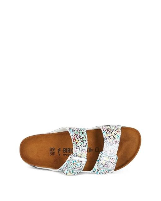 Birkenstock White Arizona Buckle-Fastening Slides for men