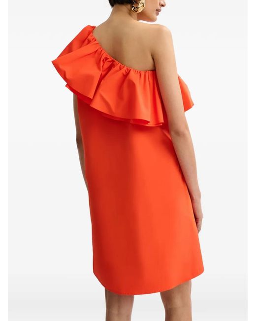 Essentiel Antwerp Red 'Juicer' Asymmetric Ruffle Dress