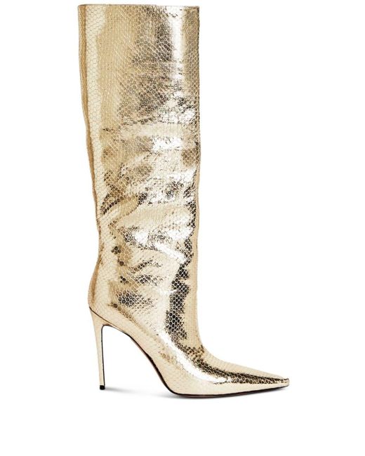 retroféte White Frida 110mm Leather Boots