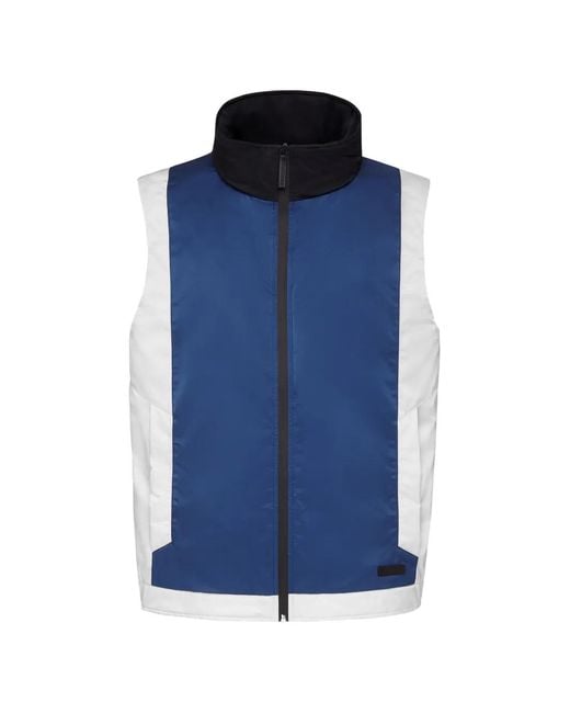 Billionaire Blue Gilet Zippé À Design Colour Block for men