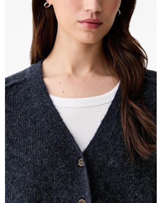 Mos Mosh Black Mmthora Lizet V-Neck Cardigan