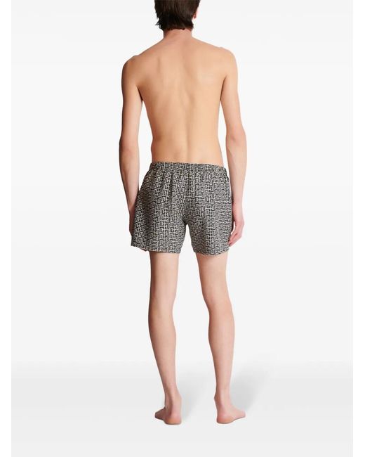 Balmain Gray Swimsuit for men