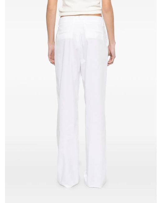 Berwich White Zip Trousers