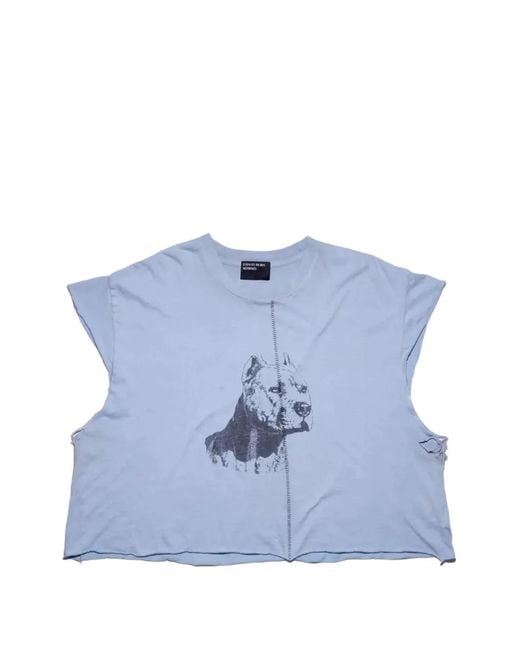 Enfants Riches Deprimes Blue Na Pitbull Distressed T-Shirt for men