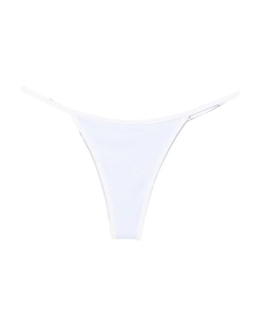 Roberta Einer White X Kiss 'N Thrill Frida High-Rise Bikini Bottoms