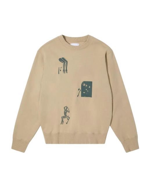 Edwin Dokuta Desire Sweatshirt mit Print in Natural für Herren