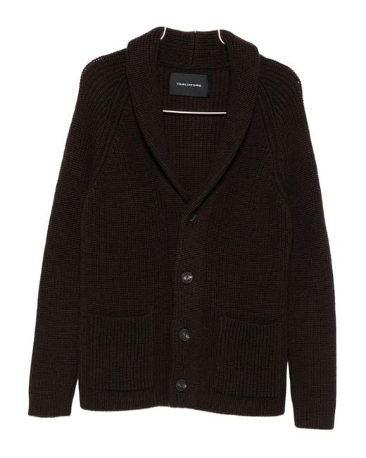 Cardigan À Col Châle Tagliatore pour homme en coloris Black
