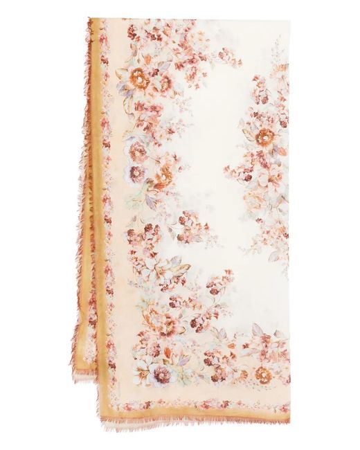 Zimmermann White 195 Cm X 100 Cm Custom Rectangle Pareo With Frayed Edges