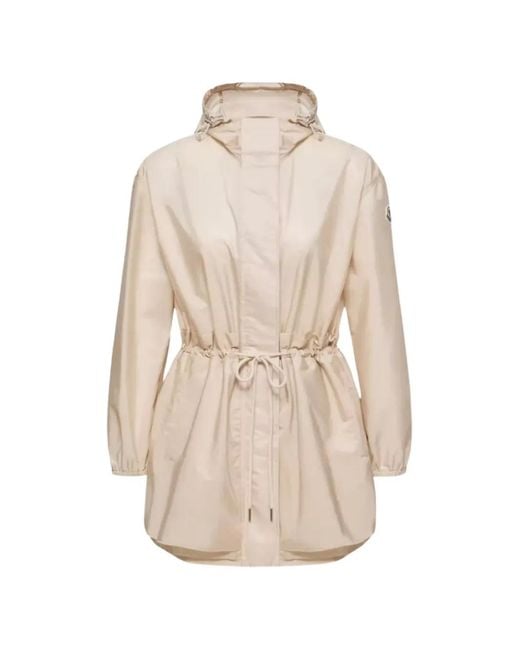 Moncler Natural Weteau Ruffle-Trimmed Jacket