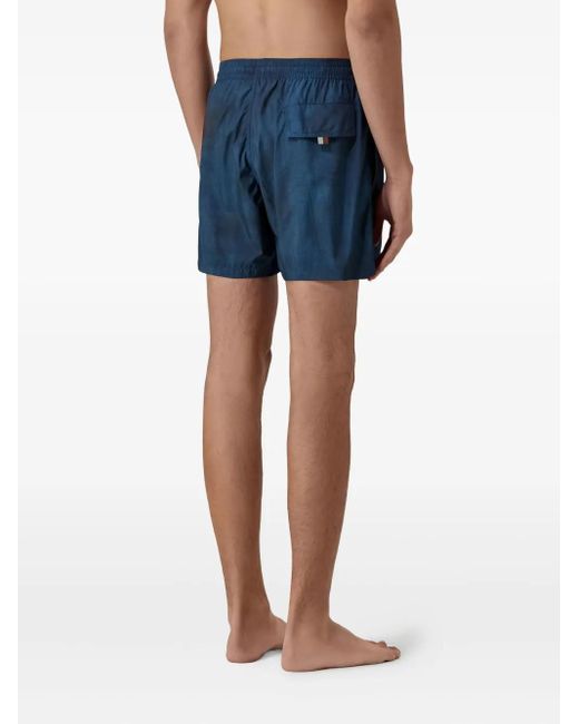 Canali Blue Drawstring Swim Shorts for men