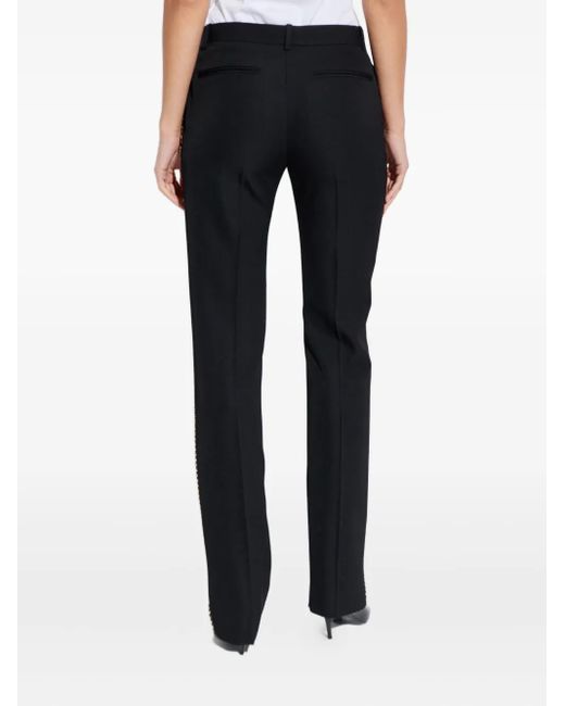 Versace Wollen Broek Met Studs in het Black