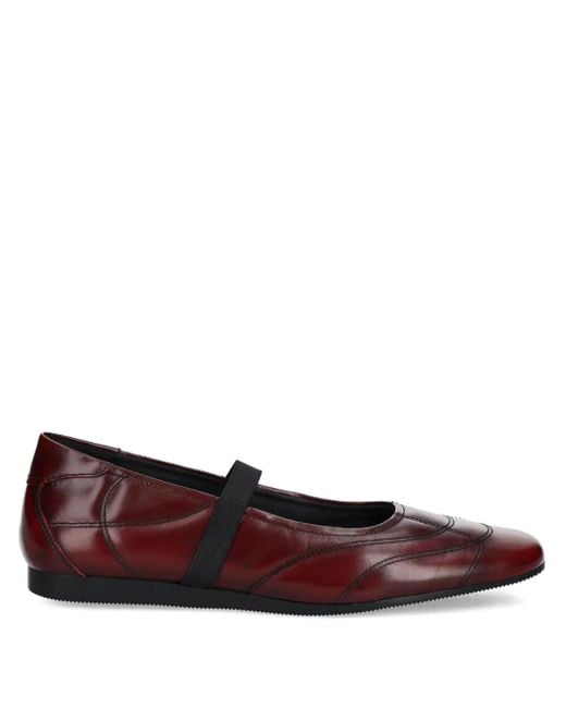 Vagabond Brown Hillary Quilted Elastic-Strap Ballet Flats