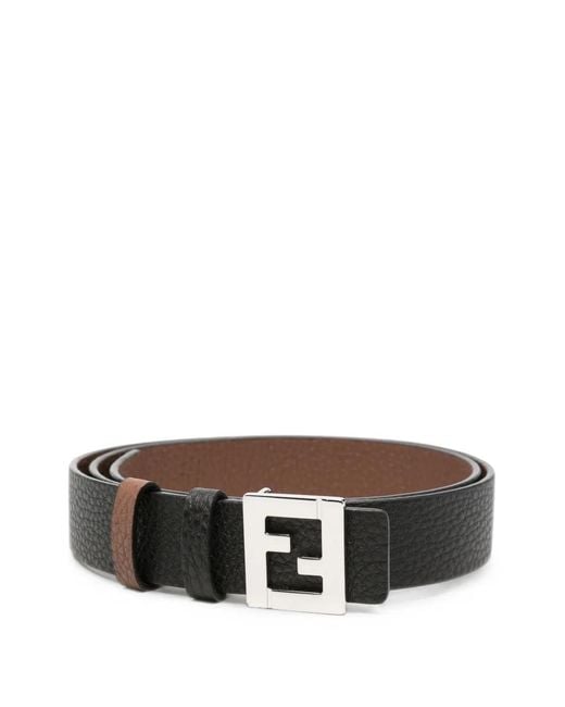Fendi Brown Ff Logo-Buckle Belt for men