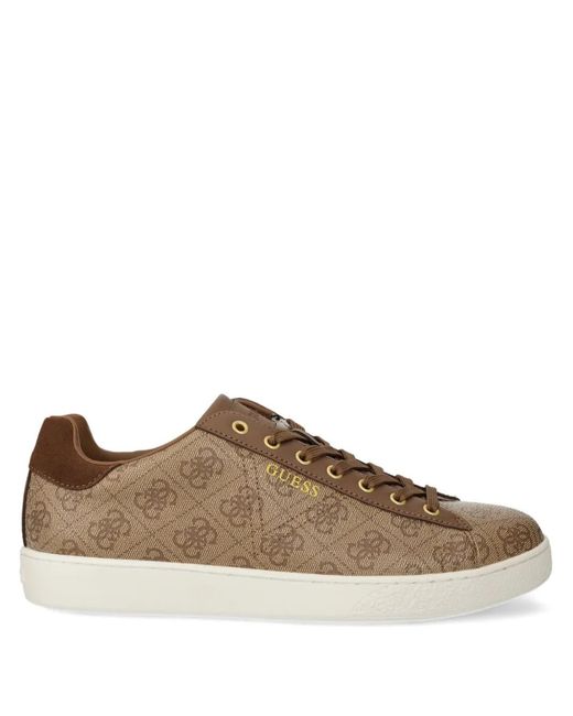Guess Brown Nola Monogram Sneakers for men
