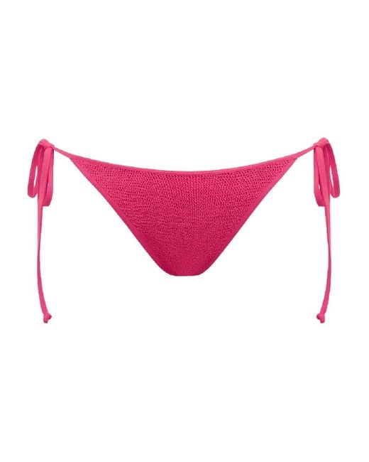 Bondeye Pink Anisha Textured Tie Bikini Bottom