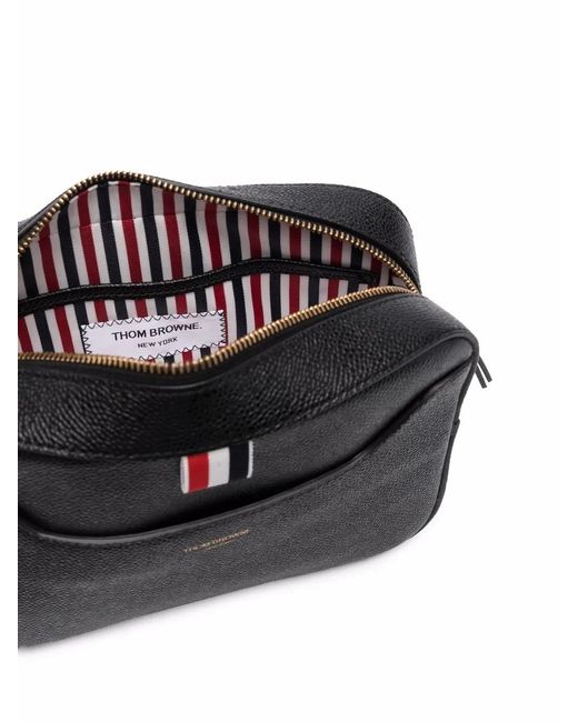 Thom Browne Black Small Rwb Stripe Camera Bag for men