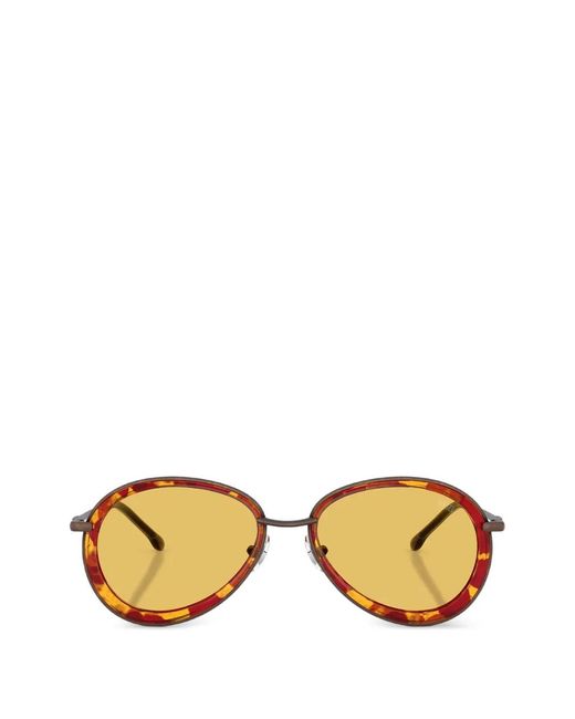 DIESEL Metallic Tortoiseshell-Effect Round-Frame Sunglasses