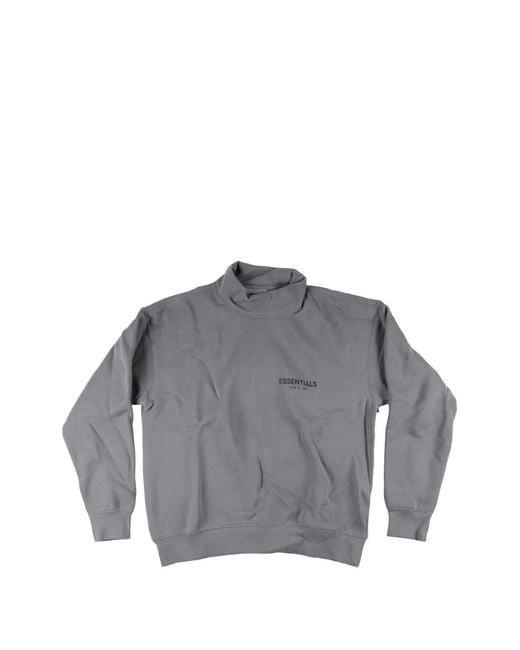 Fear Of God Gray Mock-Neck Sweatshirt for men