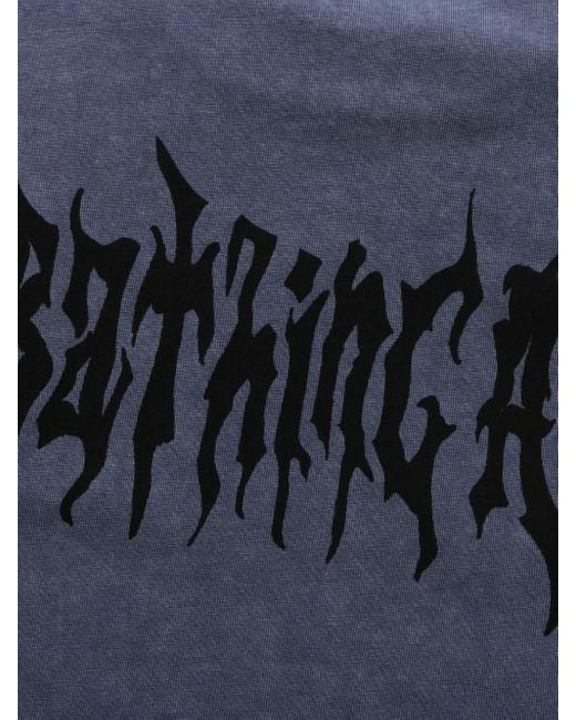 A Bathing Ape Blue Head Cotton T-Shirt for men