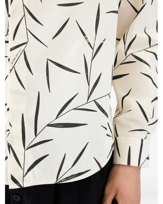 Jacquemus White Le Simon Ml Leaf-Print Button-Up Shirt for men