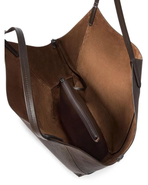 Brunello Cucinelli Brown Reversible Duo Shopper
