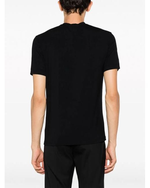 Giorgio Armani Black Cotton T-Shirt for men