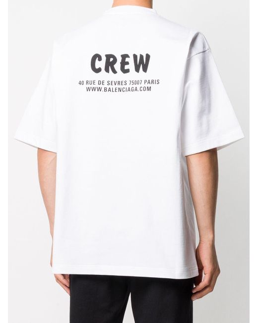 Balenciaga crew t shirt white Clearance
