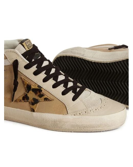 Golden Goose Deluxe Brand レオパード パネル ハイカットスニーカー Brown