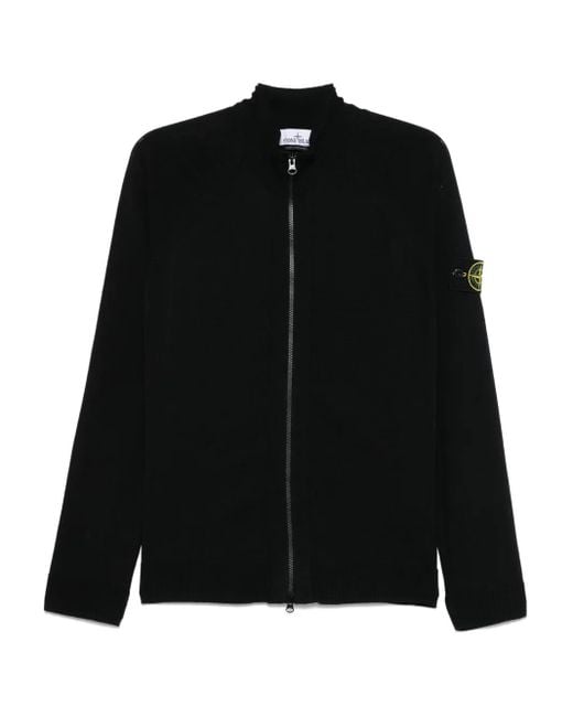Cardigan À Col V Stone Island pour homme en coloris Black