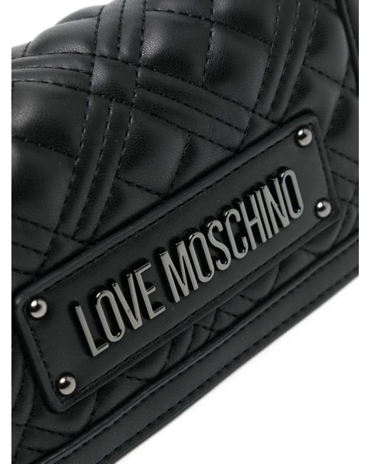 Love Moschino quilted cross body bag in black