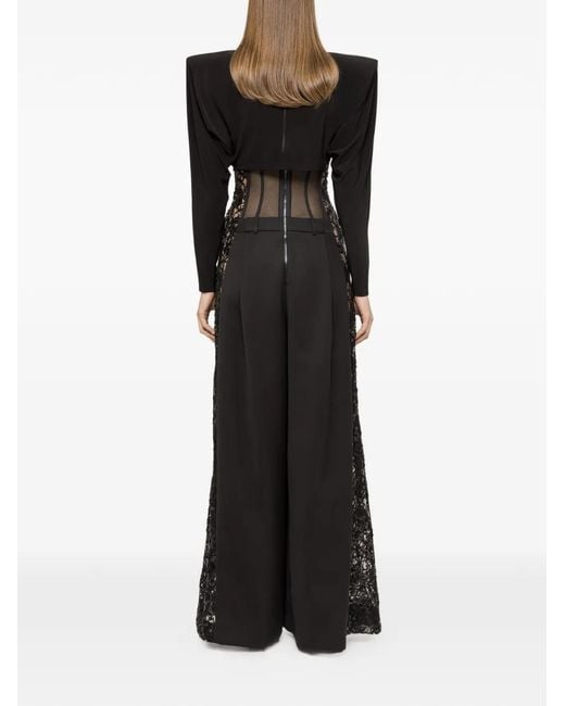 Nissa Black Draped Crop Top