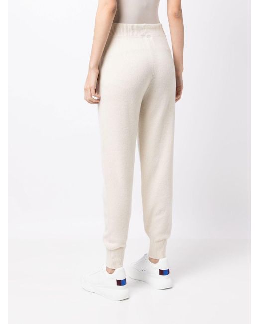 Fendi White Wool-cashmere Knit Trousers