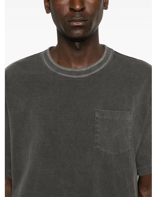 Sacai Gray Faded-Effect T-Shirt for men