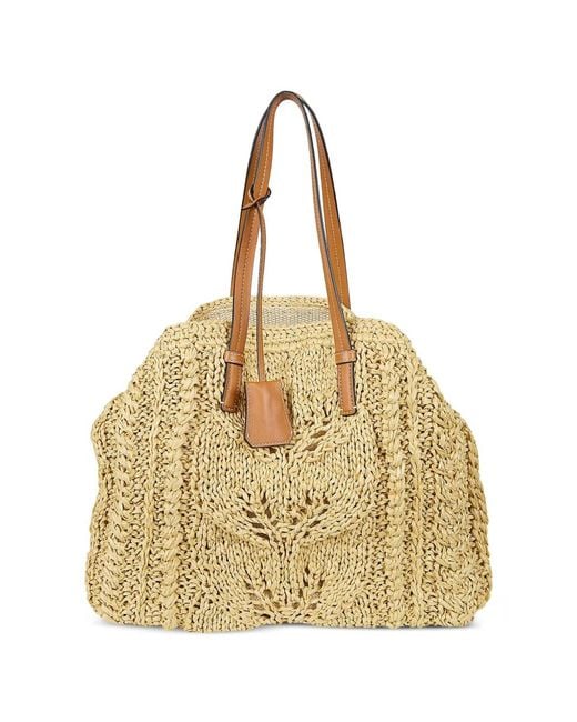Ermanno Scervino Natural Raffia Tote Bag