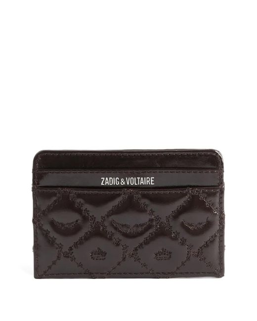 Zadig & Voltaire Black Zv Pass Vintage Monogram Cardholder