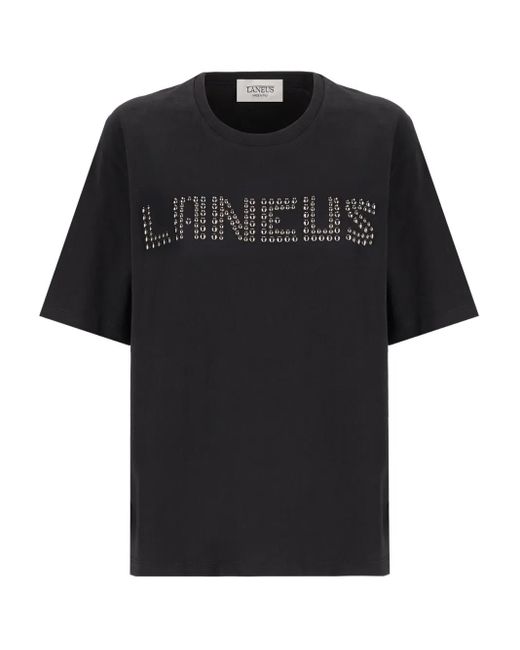 Laneus Black Studded Jersey T-Shirt