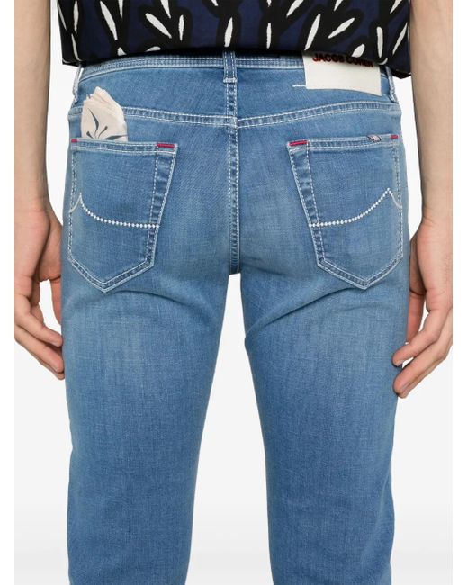 Jacob Cohen Blue Pocket-Square Jeans for men