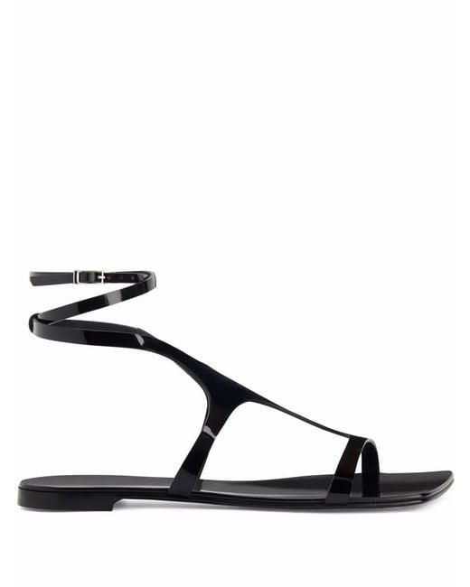 Giuseppe Zanotti Black Tutankamon Flat Sandals