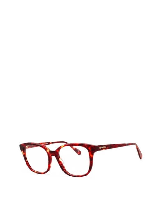 MAX&Co. Brown Tortoiseshell-Effect Rectangle-Frame Glasses