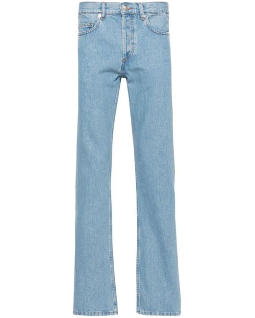 A.P.C. Blue New Standard Mid-rise Straight-leg Jeans for men