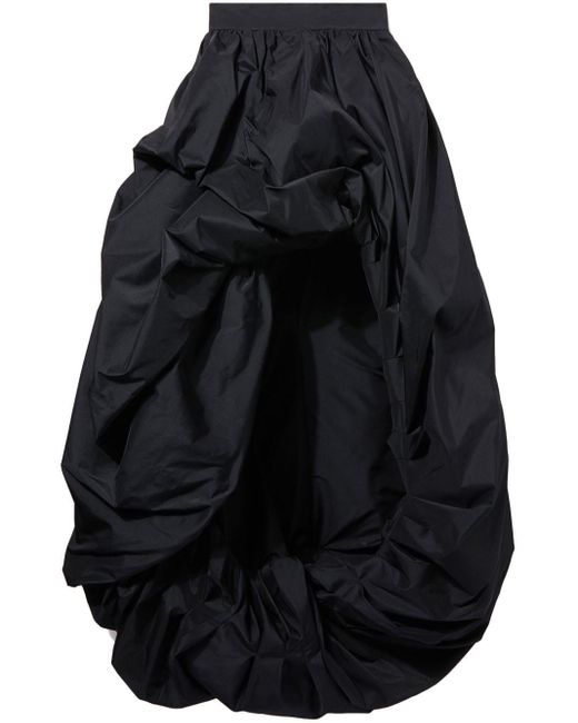 Emilio Pucci Black Asymmetric Taffeta Full Skirt