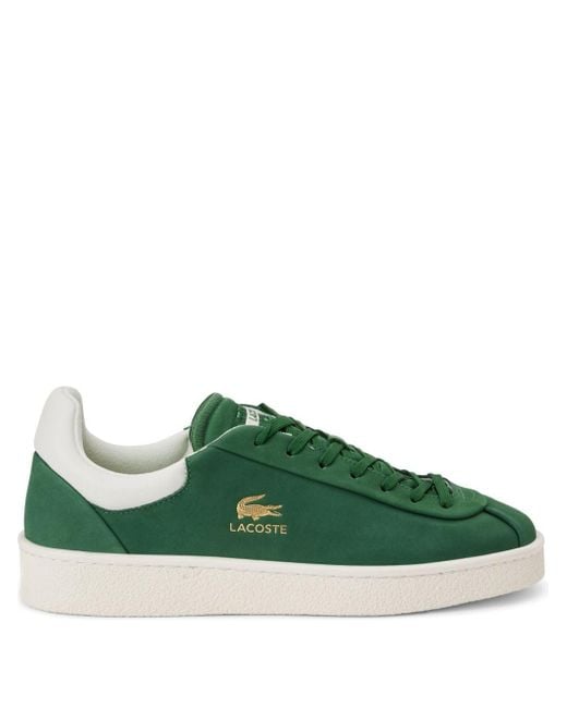 Lacoste Green Baseshot Leather Sneakers for men