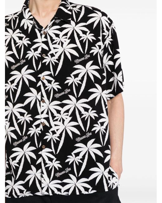 Mauna Kea Hemd mit Palmen-Print in Black für Herren