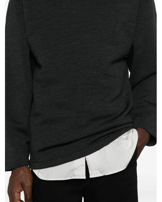 Lemaire Black Mélange Effect Sweatshirt for men